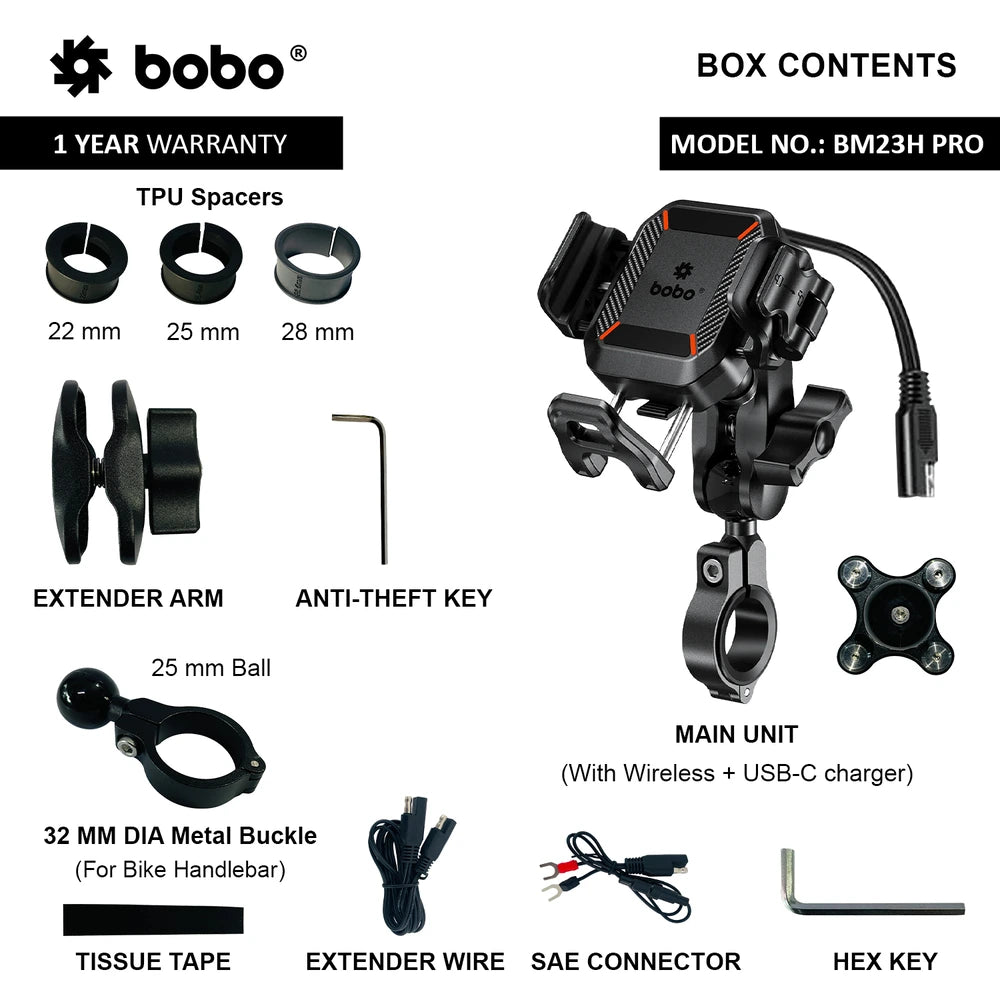 BOBO BM23 PRO anti theft bike phone holder