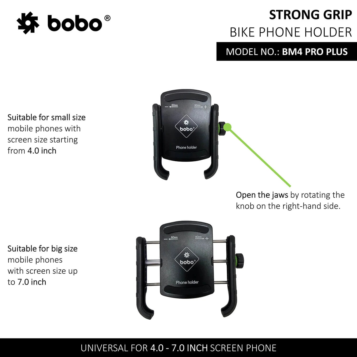 BOBO BM4 PRO PLUS jaw grip bike phone holder