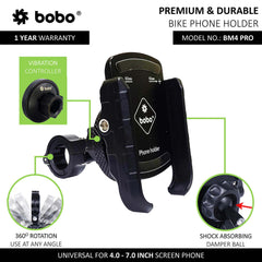 BOBO BM4 PRO jaw-grip bike phone holder