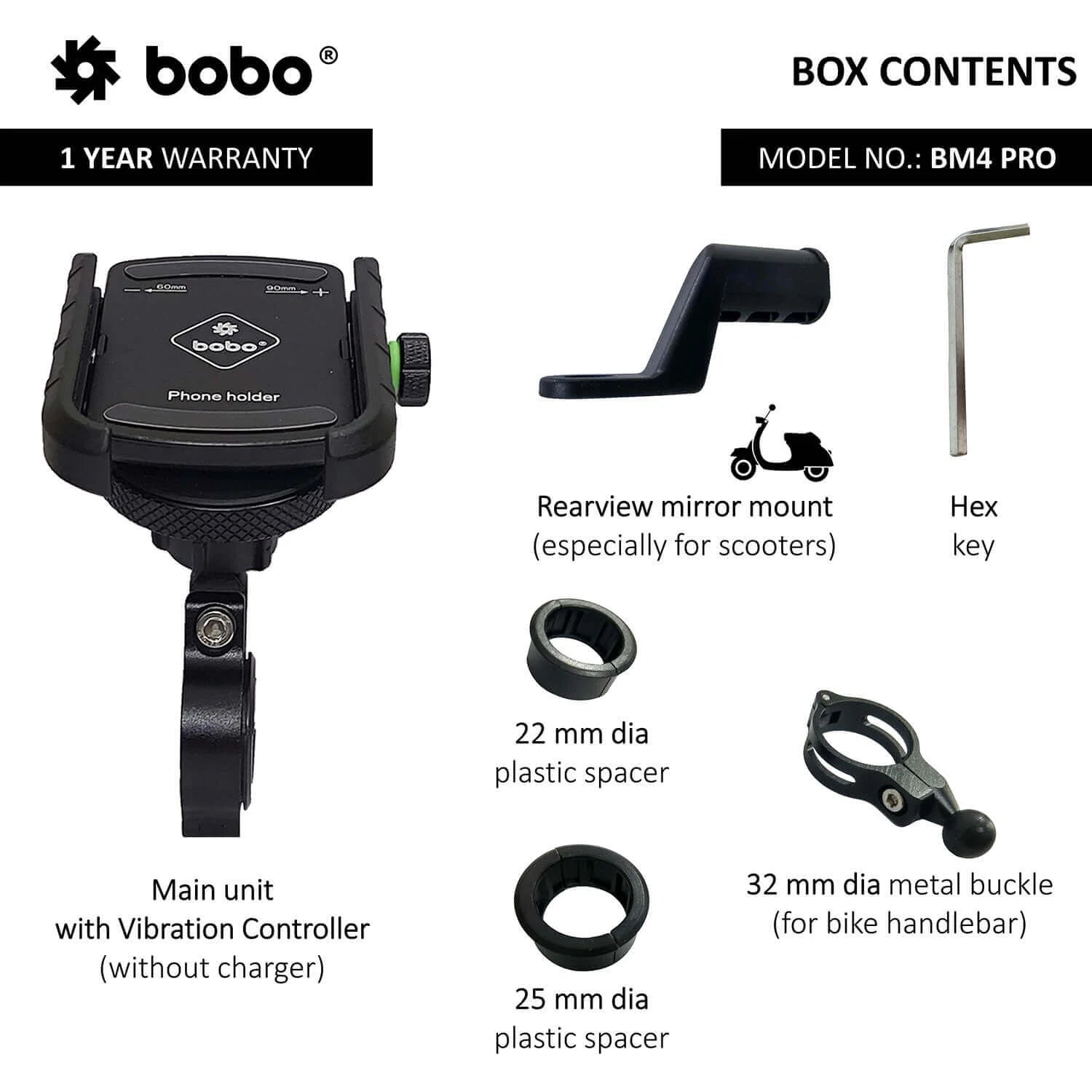 BOBO BM4 PRO jaw-grip bike phone holder