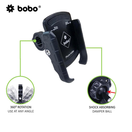 BOBO BM4 jaw grip bike phone holder black