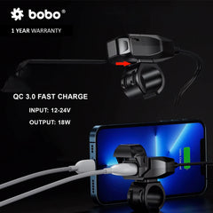 BOBO CG1 USB C and USB A bike charging port