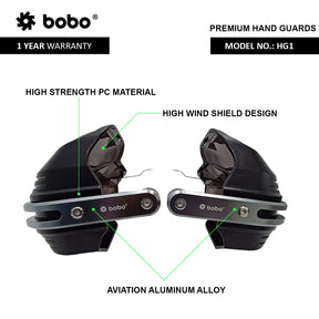 BOBO HG1 Motorcycle Hand Guard – Universal Wind & Lever Protection for Bikes