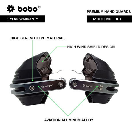 BOBO HG1 Motorcycle Hand Guard – Universal Wind & Lever Protection for Bikes