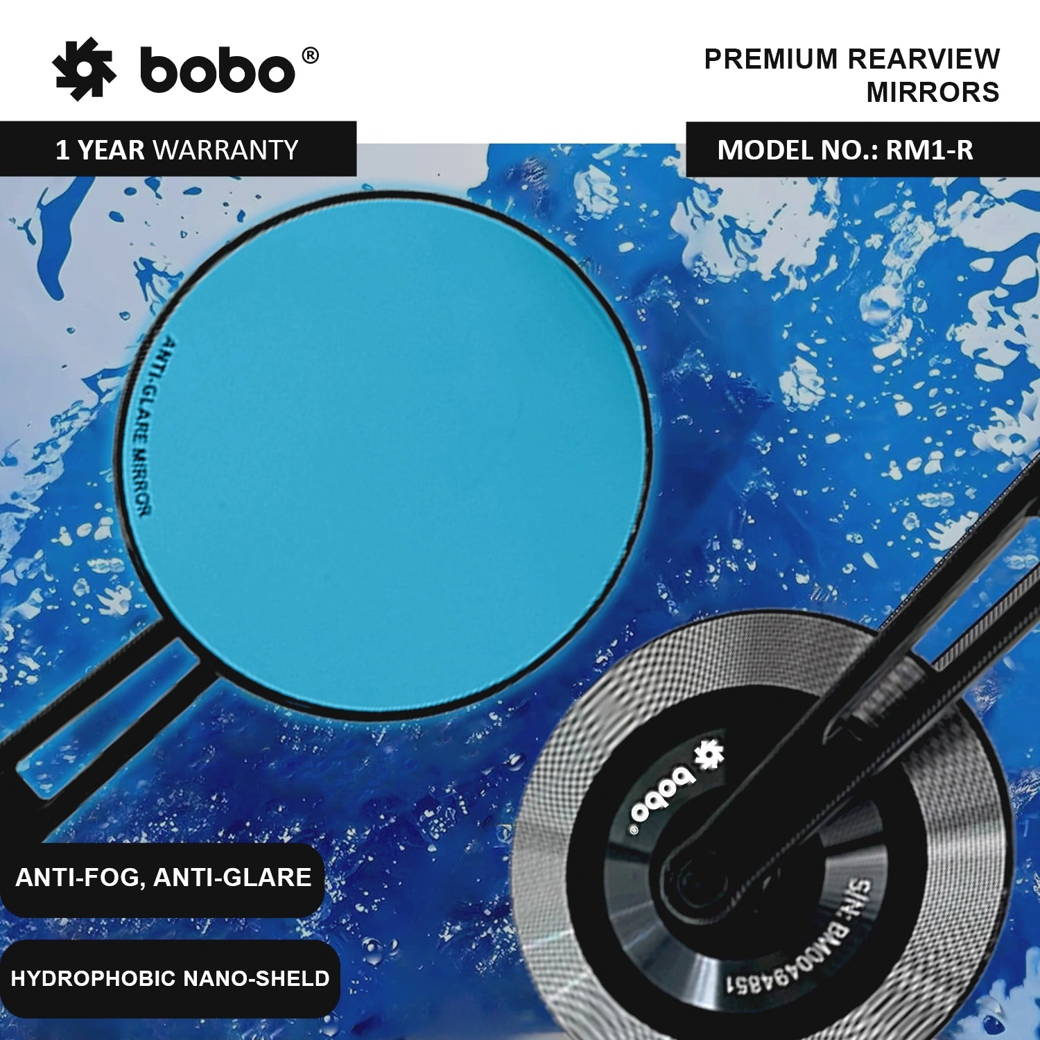 BOBO RM1-R motorcycle rear view mirror