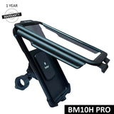 BOBO BM10H waterproof bike phone holder mounted on motorcycle handlebar