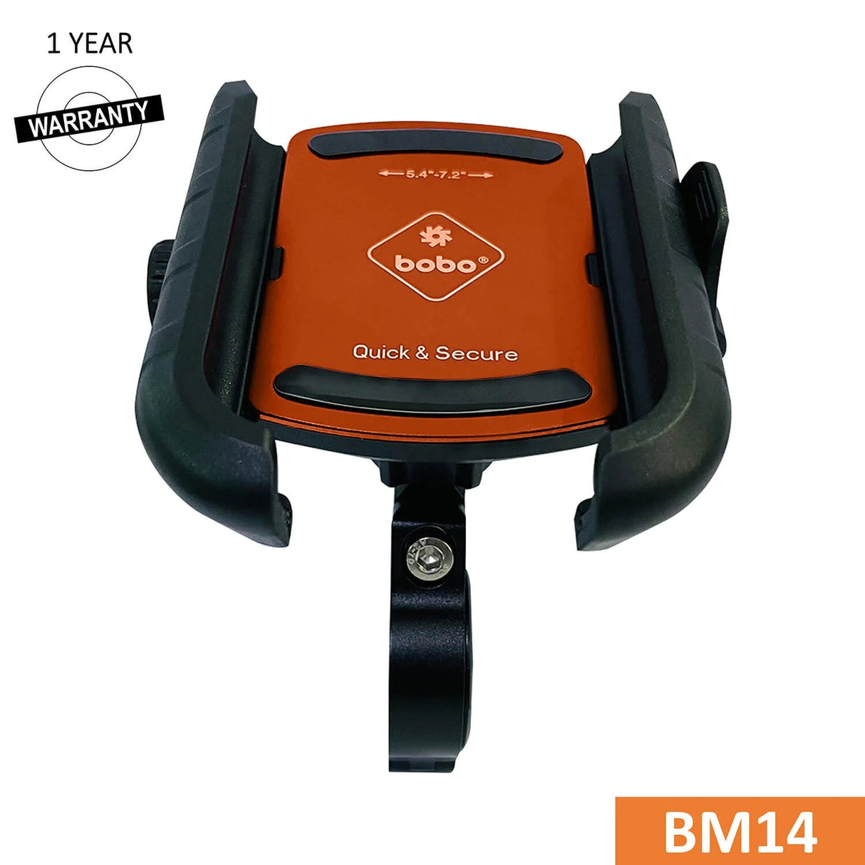 BOBO BM14 quick release bike phone holder mounted on motorcycle handlebar
