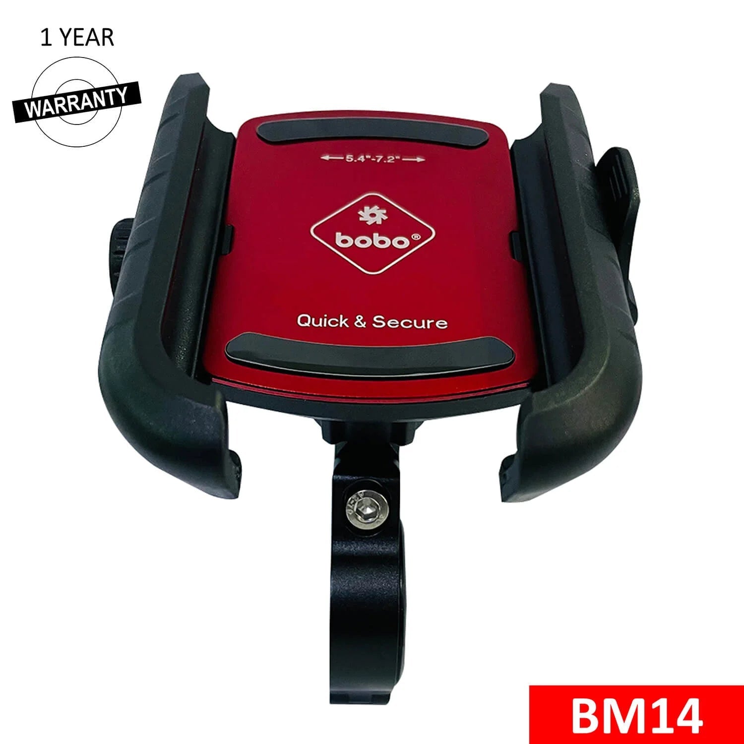 BOBO BM14 quick release bike phone holder mounted on motorcycle handlebar