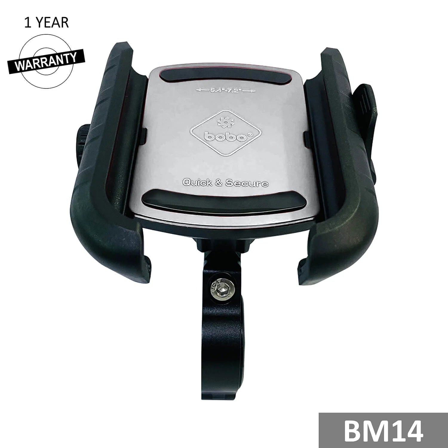 BOBO BM14 quick release bike phone holder mounted on motorcycle handlebar
