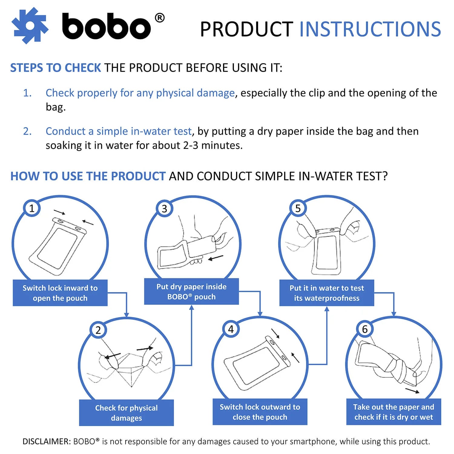 BOBO waterproof mobile phone pouch