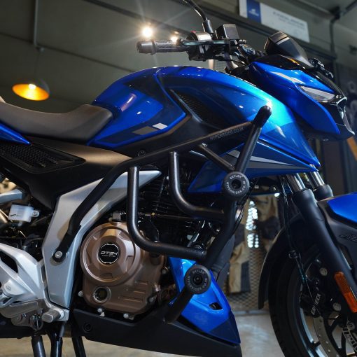 Hyperrider Bajaj Pulsar N250 F250 Crash Guard with CNC Delrin Frame Sliders