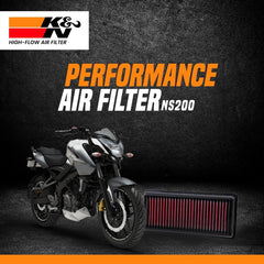 K&N air filter for Bajaj Pulsar NS 200 BS4 performance upgrade