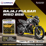 CRANK1 Ceramic Front Brake Pads CRM479 for Bajaj Pulsar N150 BS6 2024-Onwards HH Rated Motorcycle Disc Brake Pads