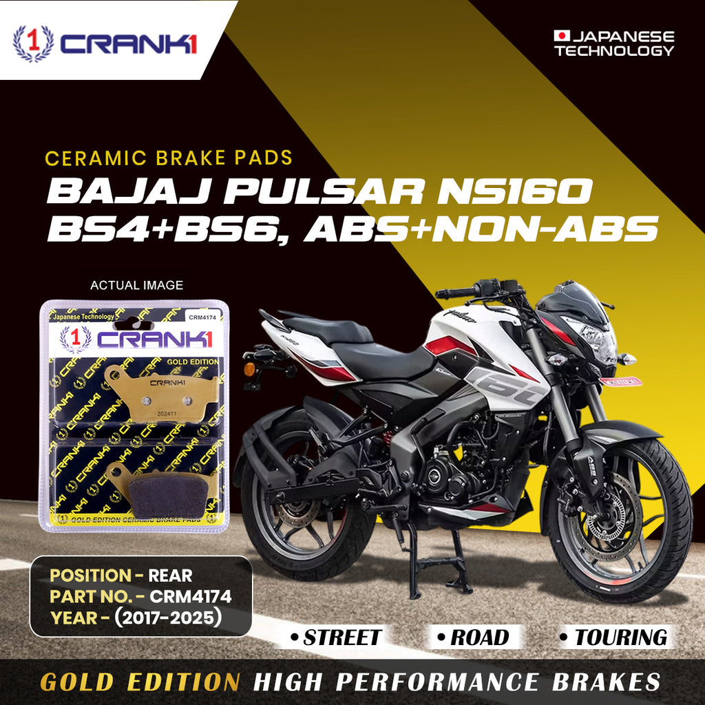 CRANK1 HH Rated Ceramic Motorcycle Brake Pads for Disc Brake System