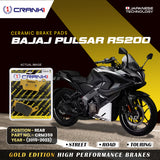 CRANK1 CRM359 ceramic rear brake pads for Bajaj Pulsar RS200 2015-2023