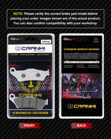 CRANK1 Carbon Front Brake Pads for Bajaj Pulsar 220 | High Performance Motorcycle Brake Pads CFB181