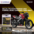 CRANK1 Ceramic Rear Brake Pads CRM4174 for Bajaj Pulsar NS200 USD Fork Dual Channel ABS 2023-2025 HH Rated Disc Brake Pads
