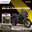 CRANK1 Ceramic Rear Brake Pads CRM4174 for Bajaj Pulsar F250 2021-2025 HH Rated Disc Brake Pads