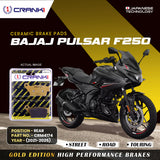 CRANK1 Ceramic Rear Brake Pads CRM4174 for Bajaj Pulsar F250 2021-2025 HH Rated Disc Brake Pads