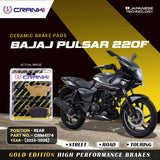 CRANK1 Ceramic Rear Brake Pads CRM4174 for Bajaj Pulsar 220F 2023–2025 HH Rated Motorcycle Brake Pads 1 Set