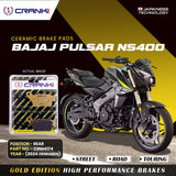 CRANK1 ceramic rear brake pads for Bajaj Pulsar NS400 2024 CRM4174
