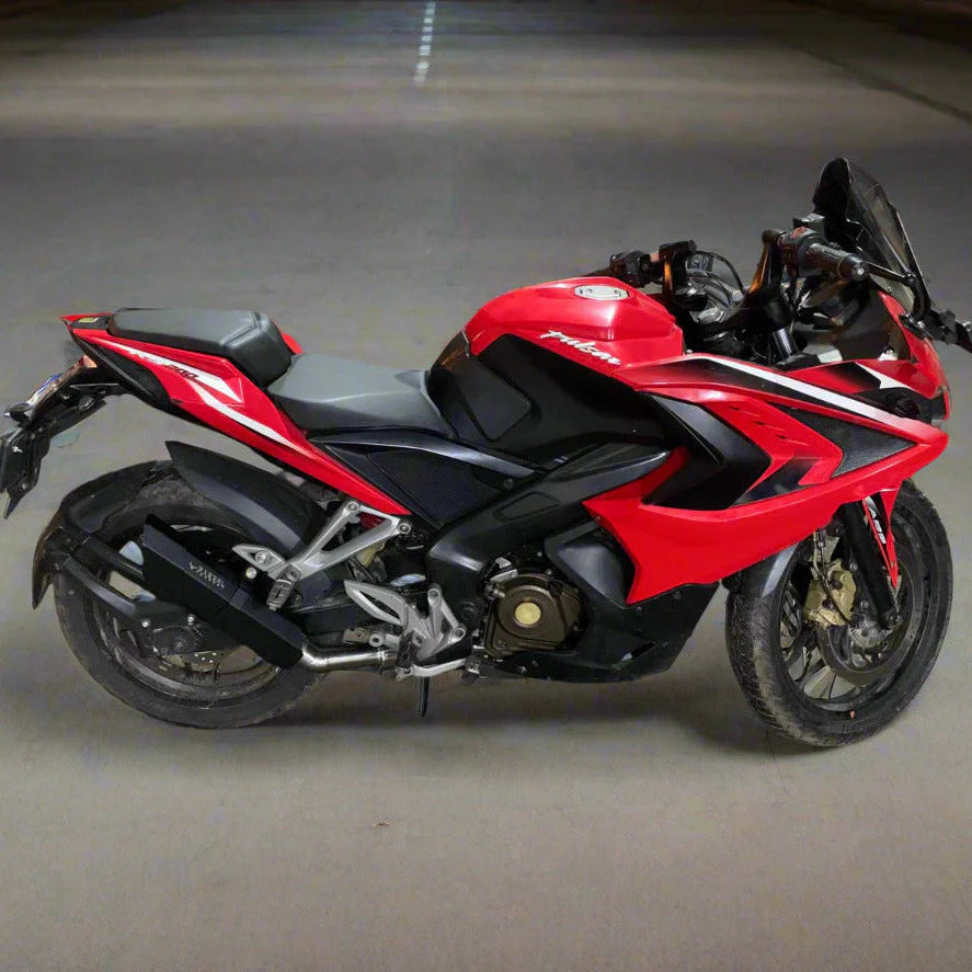 Barrel Rogue exhaust with decat pipe for Bajaj Pulsar NS200 RS200 stainless steel performance exhaust