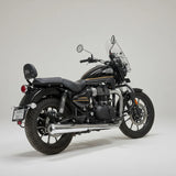 Barrel Exhaust-35 Bass Master exhaust for Royal Enfield Meteor 350 Classic 350 Reborn Goan Classic available in black and silver