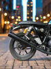 Barrel Exhaust-10 Bass Master black stainless steel exhaust for Royal Enfield Interceptor 650 and Continental GT 650