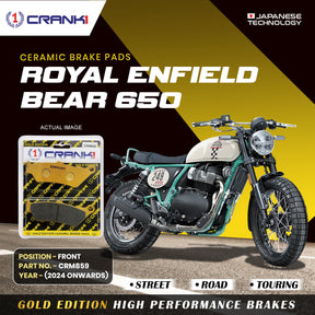 CRANK1 Ceramic Front Brake Pads for Royal Enfield Bear 650 2024
