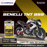 CRANK1 Ceramic Front Brake Pads for Benelli TNT 899 CRM262
