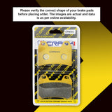 CRANK1 Ceramic Front Brake Pads for Benelli TNT 899 CRM262