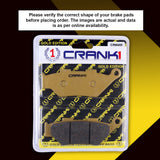 CRANK1 Ceramic Front Brake Pads CRM400 for Benelli Imperiale 400 HH Rated Motorcycle Disc Brake Pads