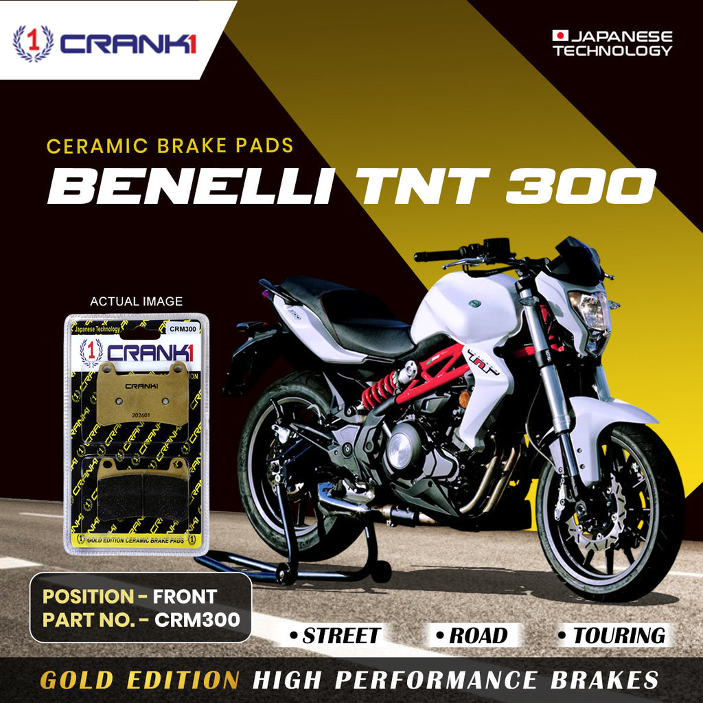 CRANK1 Ceramic Front Brake Pads CRM300 for Benelli TNT 300 HH Rated Motorcycle Disc Brake Pads