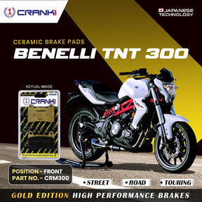CRANK1 Ceramic Front Brake Pads CRM300 for Benelli TNT 300 HH Rated Motorcycle Disc Brake Pads