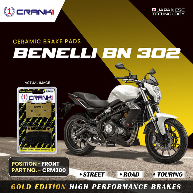 CRANK1 CRM300 ceramic front brake pads for Benelli BN 302 motorcycle