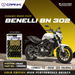 CRANK1 CRM300 ceramic front brake pads for Benelli BN 302 motorcycle