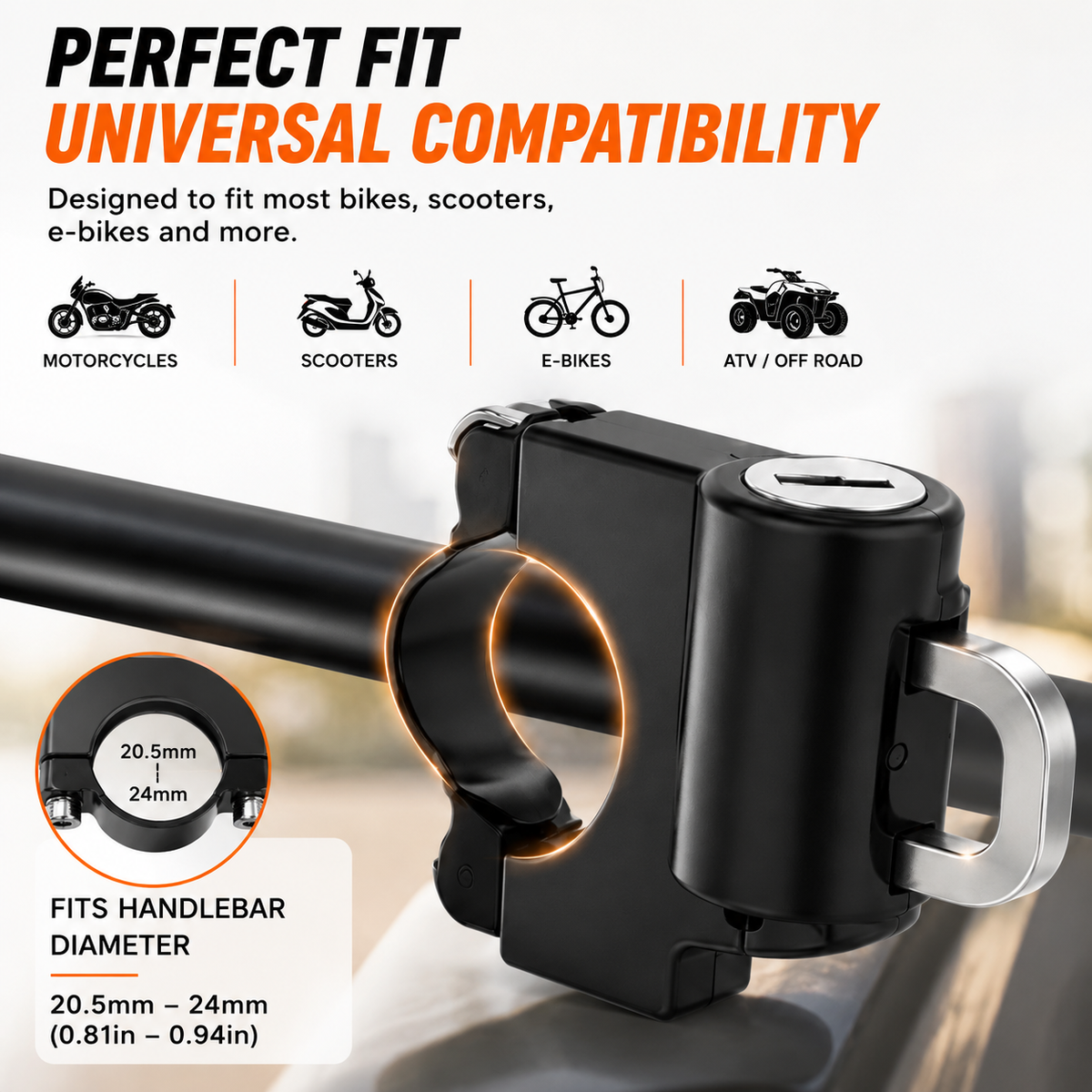 LGP Bike Handlebar Helmet Lock
