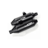 Barrel Atom black performance exhaust for Royal Enfield Interceptor 650 and Continental GT 650