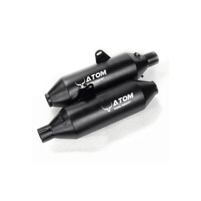 Barrel Atom black performance exhaust for Royal Enfield Interceptor 650 and Continental GT 650