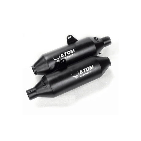 Barrel Atom black performance exhaust for Royal Enfield Interceptor 650 and Continental GT 650
