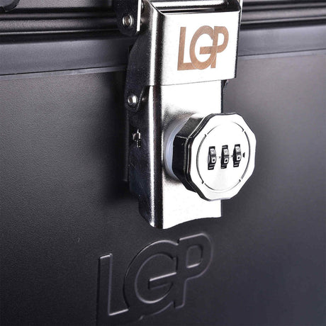 LGP 45L aluminum motorcycle top case black rear view

