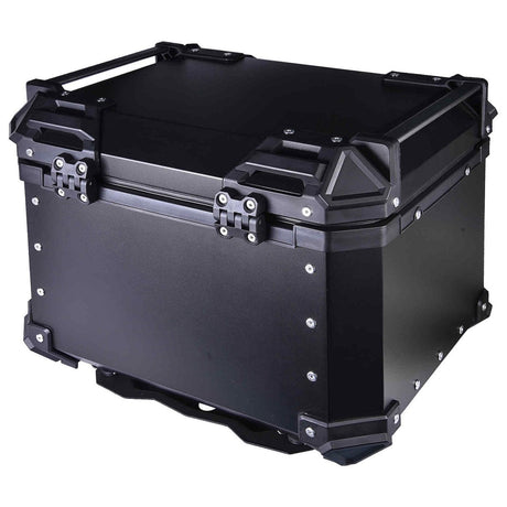 LGP 45L aluminum motorcycle top case black rear view

