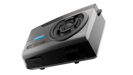 BluArmor C30 mesh helmet intercom with Tuned by BLU signature sound speakers