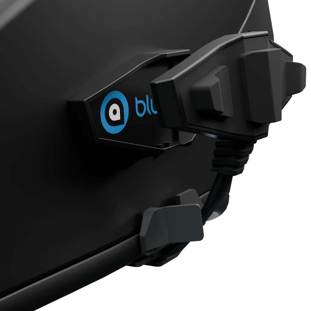 BluArmor C50 mesh helmet intercom with ClickDock mounting and Tuned by BLU sound