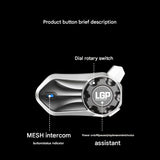 LGP X30 Pro Bluetooth mesh motorcycle intercom black and silver

