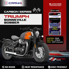 CRANK1 CFB041 carbon rear brake pads for Triumph Bonneville Bobber 2017 onwards