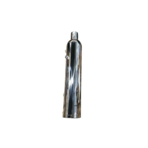 Rhino Racing performance exhaust for Royal Enfield Meteor 350 in Chrome and Black Chrome finish