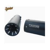 Rhino Racing Grenade chrome stainless steel performance exhaust for Royal Enfield Shotgun 650 with CNC billet end caps