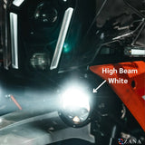 ZANA DRL-R40 Silver Series LED Fog Lights for KTM Motorcycles with OSRAM LEDs, Wireless Controller and 320m Beam Throw | Legendary Custom
