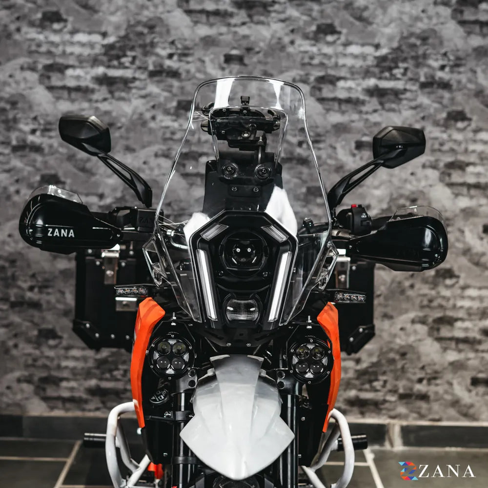 ZANA DRL-R40 Silver Series LED Fog Lights for KTM Motorcycles with OSRAM LEDs, Wireless Controller and 320m Beam Throw | Legendary Custom